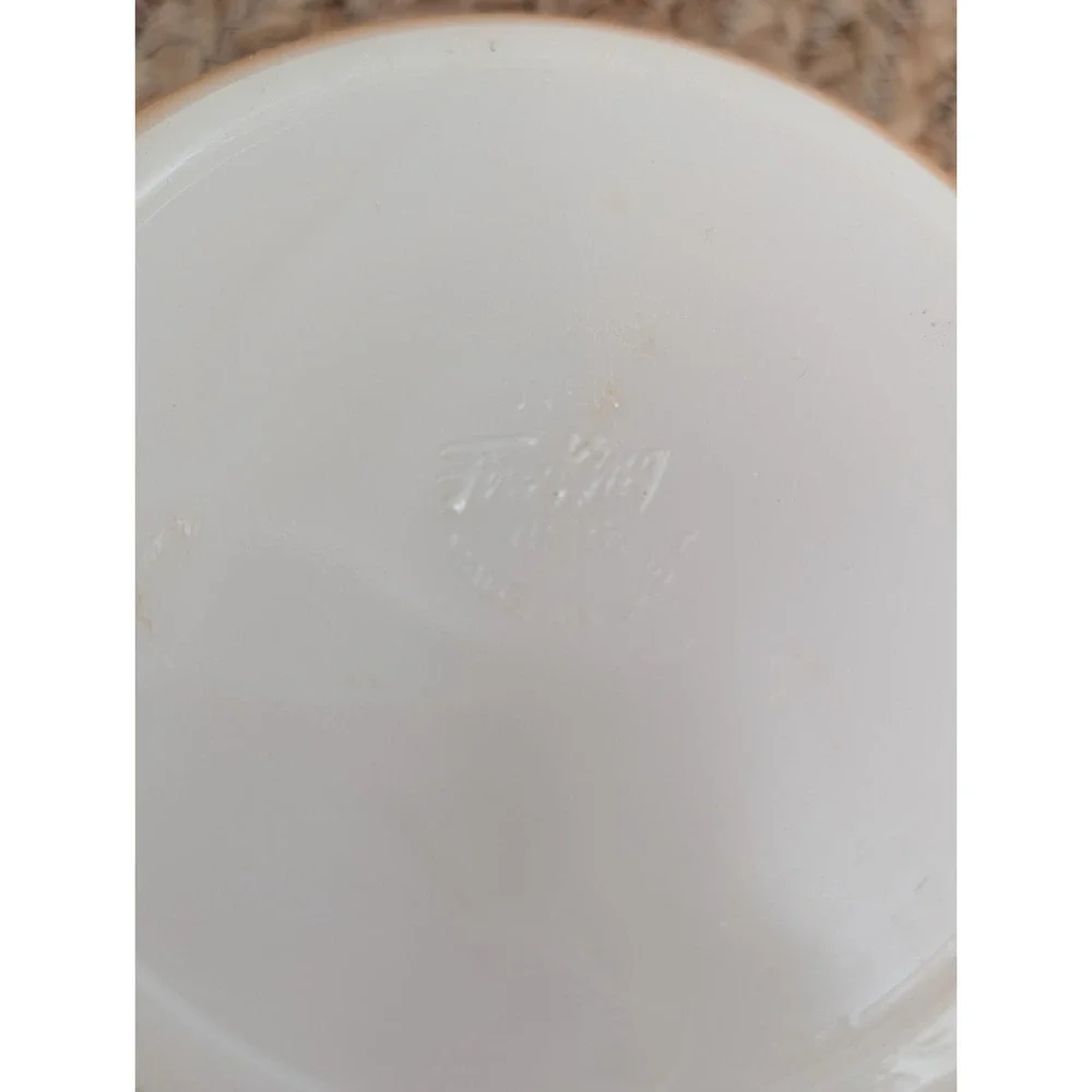 Vintage Fire King Ovenware Peach Lustre Beehive Bowl W/Handle & a 7.5